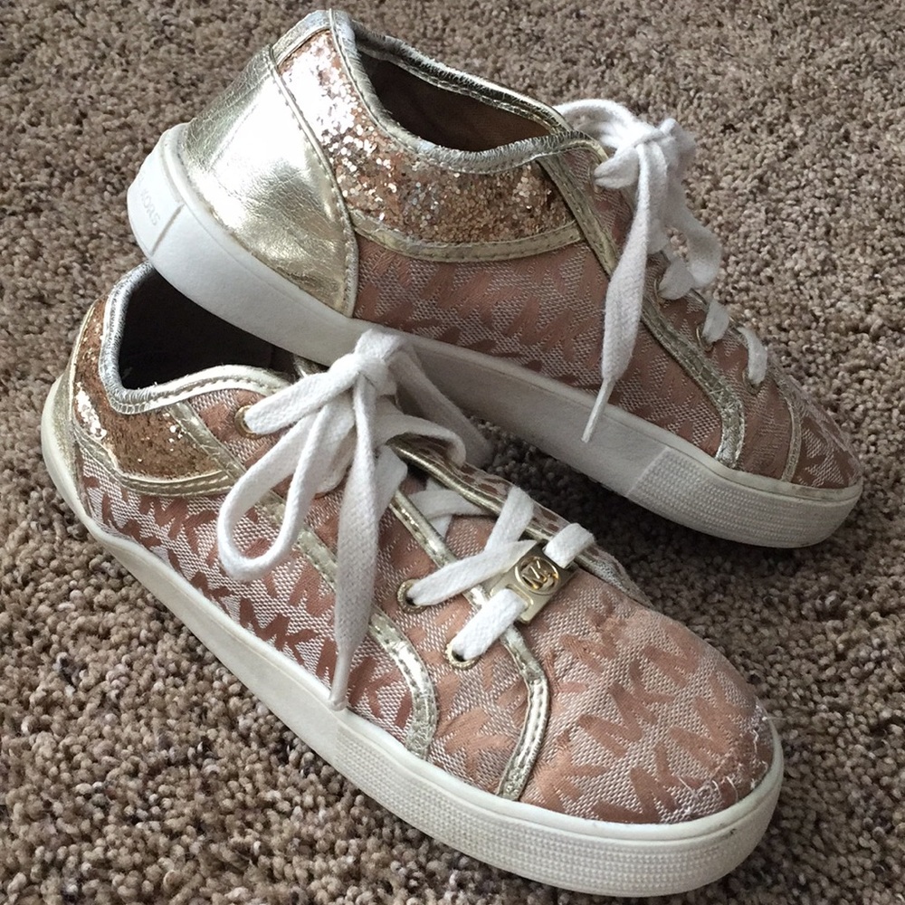 MICHAEL KORS MK Monogram Girl Sneaker Shoes Size 2